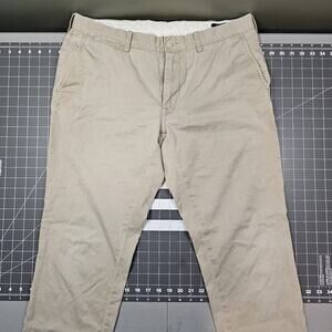 Polo Ralph Lauren Pants Mens 36x32 Tan Khaki Chino Preppy Utility Slim Fit Read